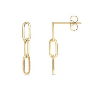 Earrings Gold Chain Paperclip Stud Earring Stainless Steel,waterproof jewelry